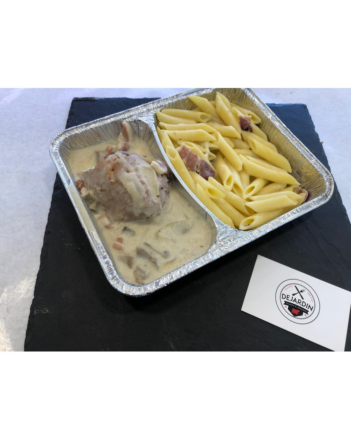 Paupiette de veau cuisínée avec accompagnement