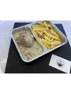 Paupiette de veau cuisínée avec accompagnement